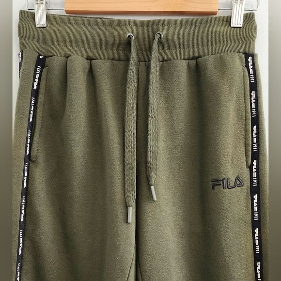 FILA Men Jogger Size XS Green Elastic Waist Pockets Cotton Lightweight - Picture 2 of 9